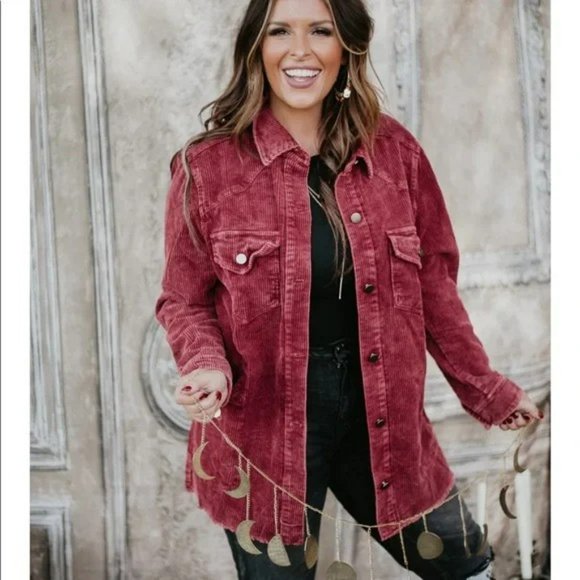 She + Sky Jackets & Blazers - SHE + SKY Corduroy Jacket